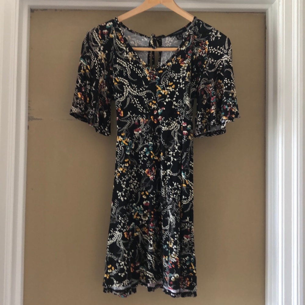 Short floral dress!